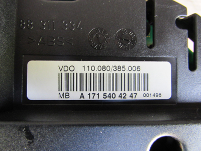 Mercedes R171 Instrument Cluster VDO A1715404247 09-11 SLK3506